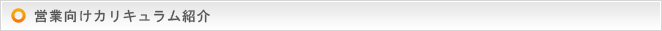 営業向けカリキュラム紹介